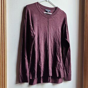 Ann Taylor Eggplant Scoop Neck Jersey Size Small Petite